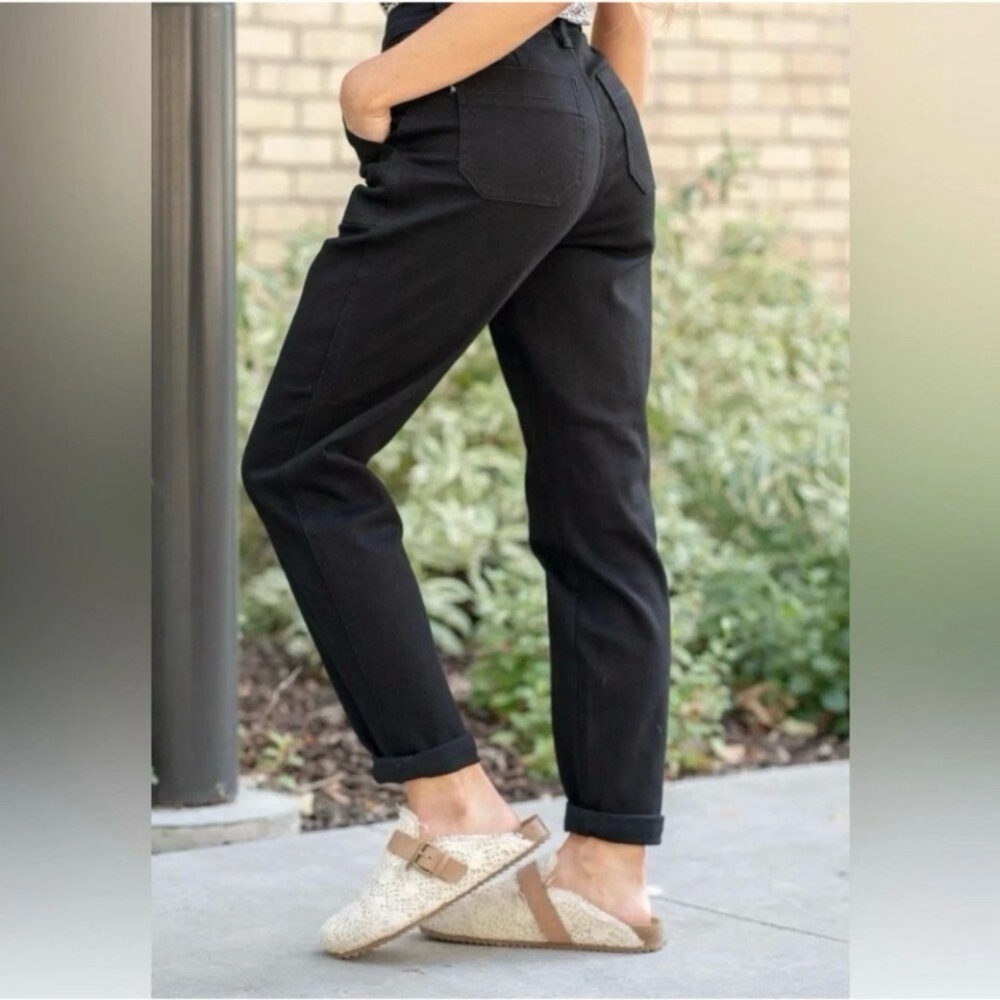 Judy Blue Women's High Waist Black Jogger Jeans Stretch Denim Size 14W - Picture 2 of 16